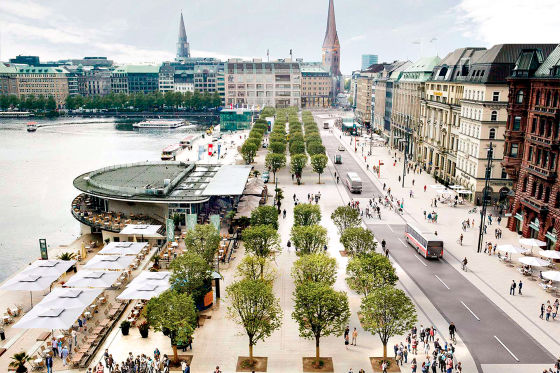 Jungfernstieg in Hamburg