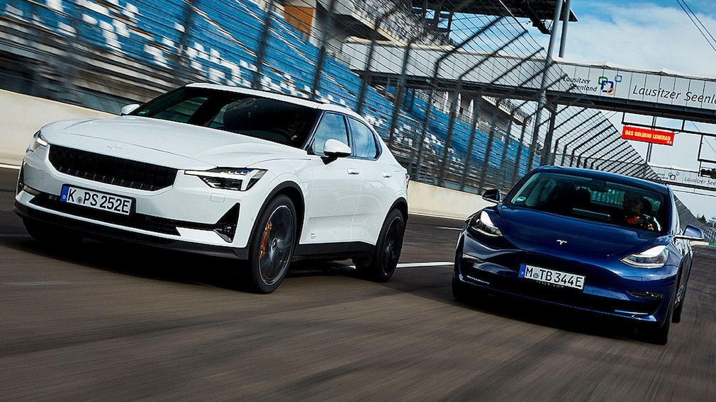 Schlägt der Polestar 2 den Tesla Model 3?