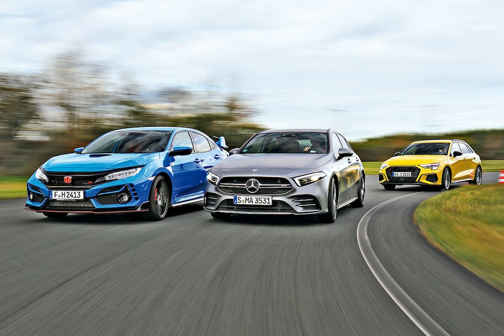 Mercedes-AMG A 35   Honda Civic Type R   Audi S3 Sportback