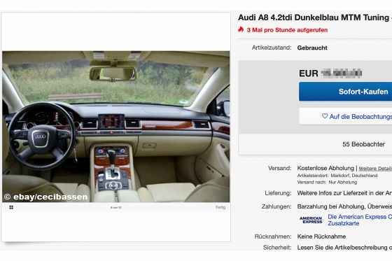 Audi A8 4.2tdi Dunkelblau MTM Tuning