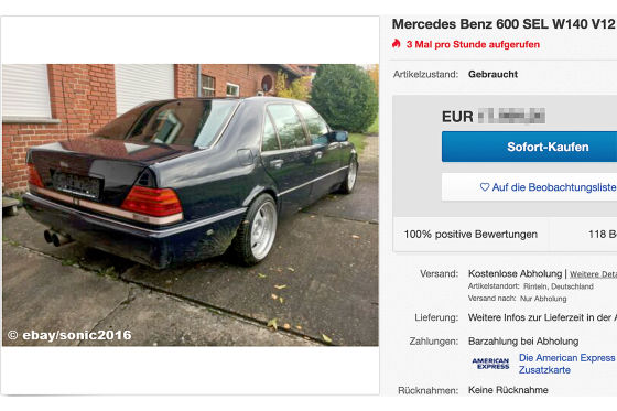 Mercedes Benz 600 SEL W140 V12 Motor