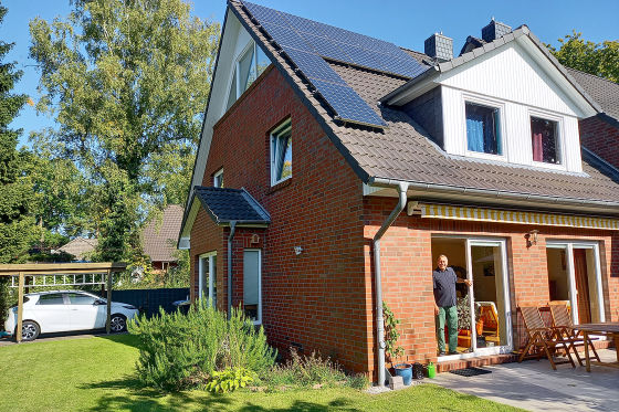 Solarzellen auf dem Dach