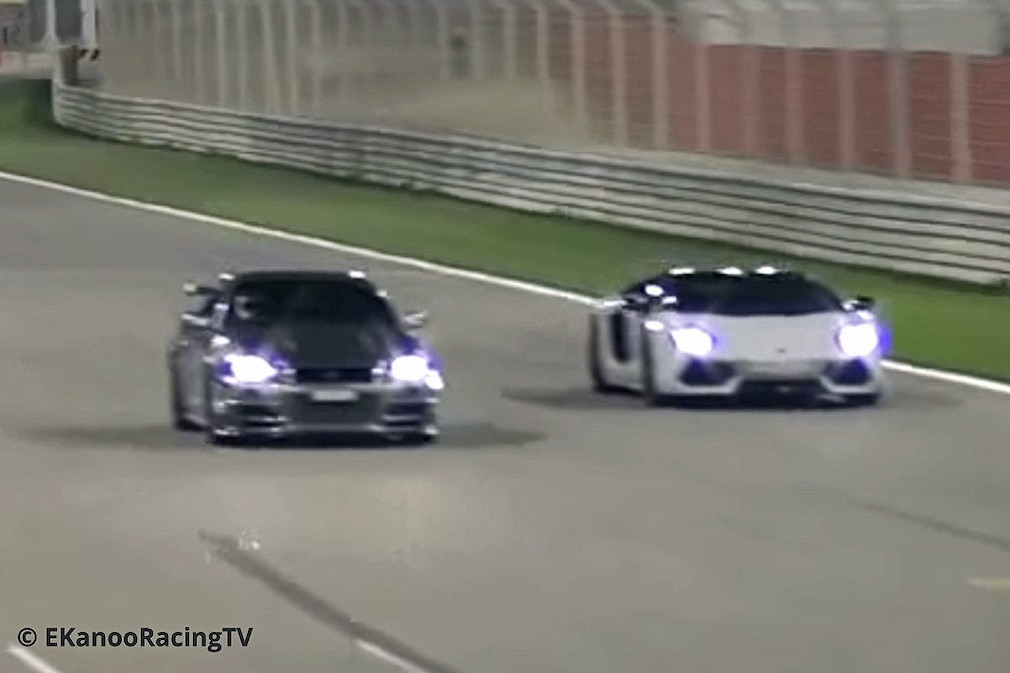 EKanooRacing's R34 Z-Tune vs Aventador