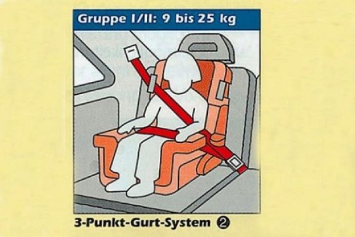 Crashtest: Integrierte Kindersitze