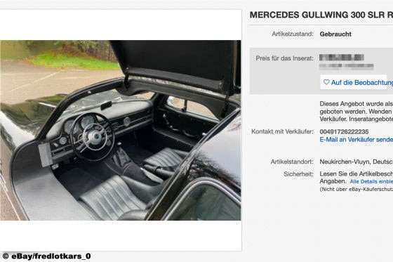 Mercedes Gullwing 300 SLR RECREATION 300 SL