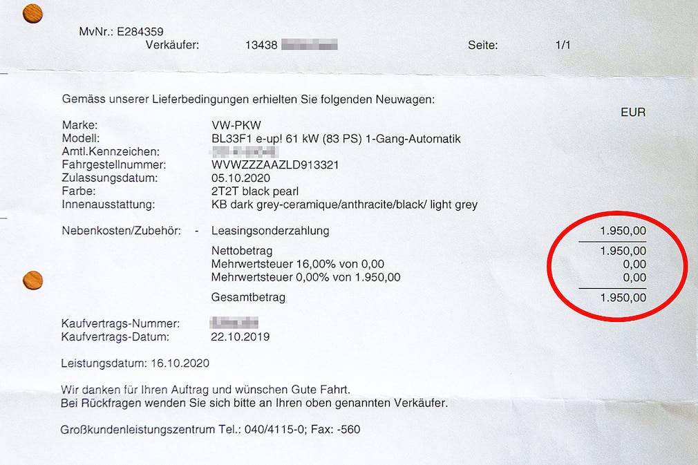 VW E-Up - VW Leasing