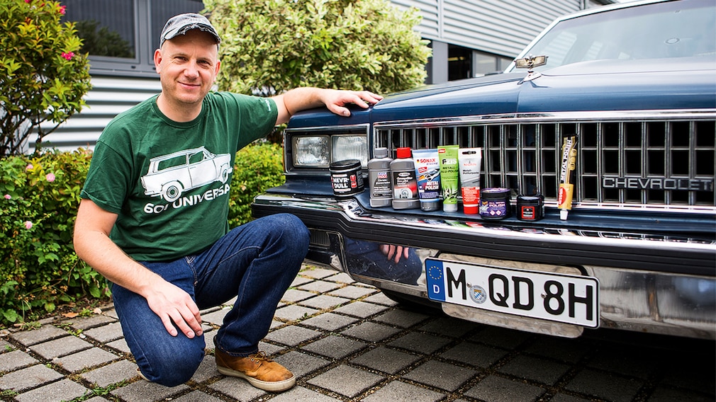 Chrompolituren Chevrolet Caprice Classic Station Wagon 5.0    Nevr Dull      LIQUI MOLY      RS 1000     Sonax    DR. Wack       Nigrin        Meguiar’s        Swissvax          Autosol