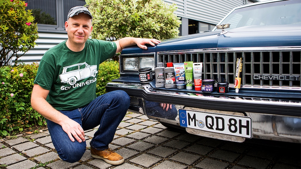 Chrompolituren Chevrolet Caprice Classic Station Wagon 5.0 Nevr Dull LIQUI MOLY RS 1000 Sonax DR. Wack Nigrin Meguiar’s Swissvax Autosol