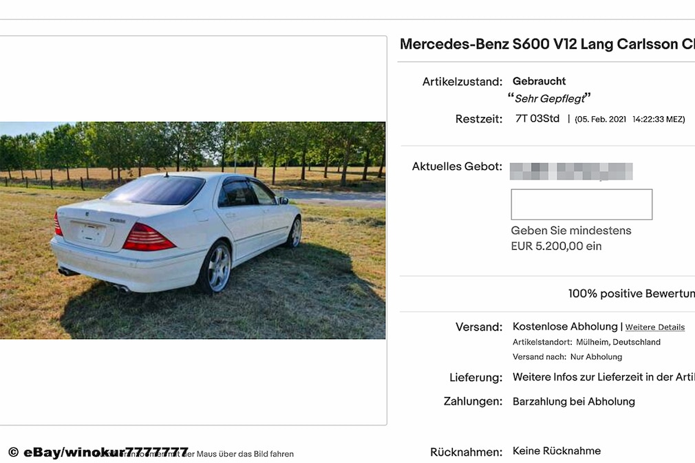 Mercedes-Benz S600 V12 Lang Carlsson CM60S Einzelstück