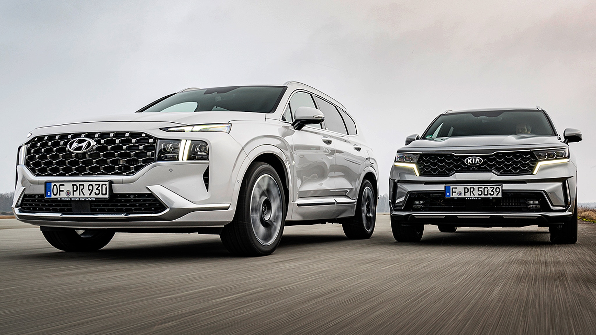 Hyundai Santa Fe vs. Kia Sorento Test, SUVs, Motor, Preis AUTO BILD