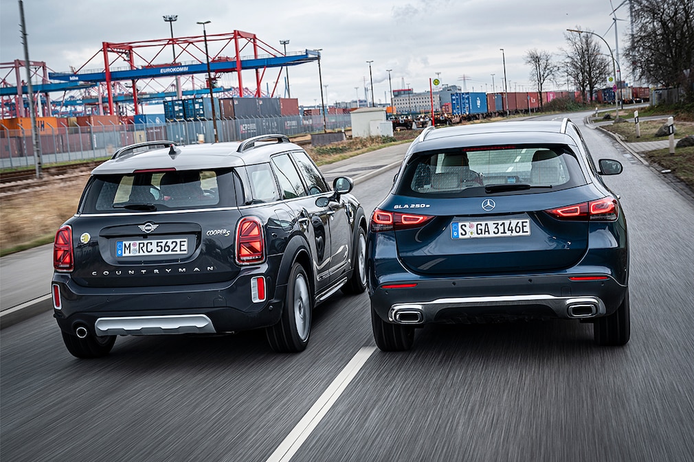 Mini Cooper SE Countryman Mercedes GLA 250 e