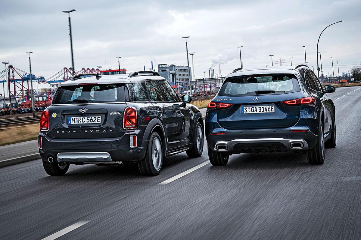 Mini Cooper SE Countryman Mercedes GLA 250 e