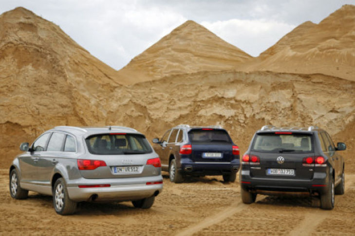 Unter Brüdern: Test Audi Q7, Porsche Cayenne, VW Touareg