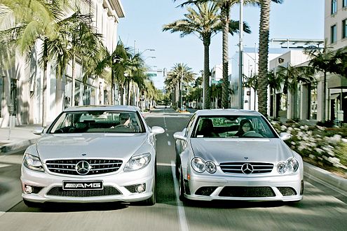 Schweres Edelcoupé gegen zarten Renner: CL 65 AMG und CLK 63 AMG Black Series.