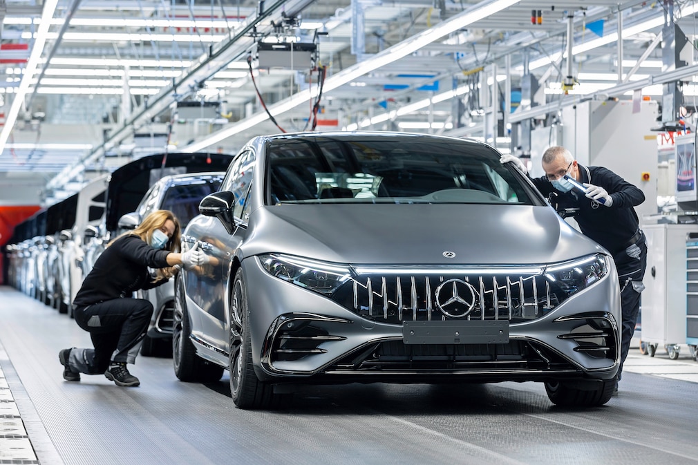 Mercedes EQS in der Produktion