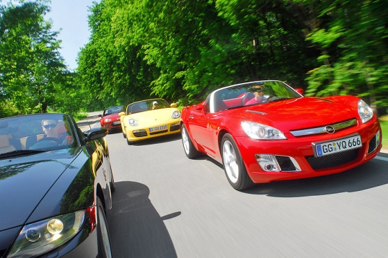 Showmaster: Der Opel GT verzückt durch Form.