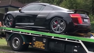Audi R8 V8 geklaut und gecrasht