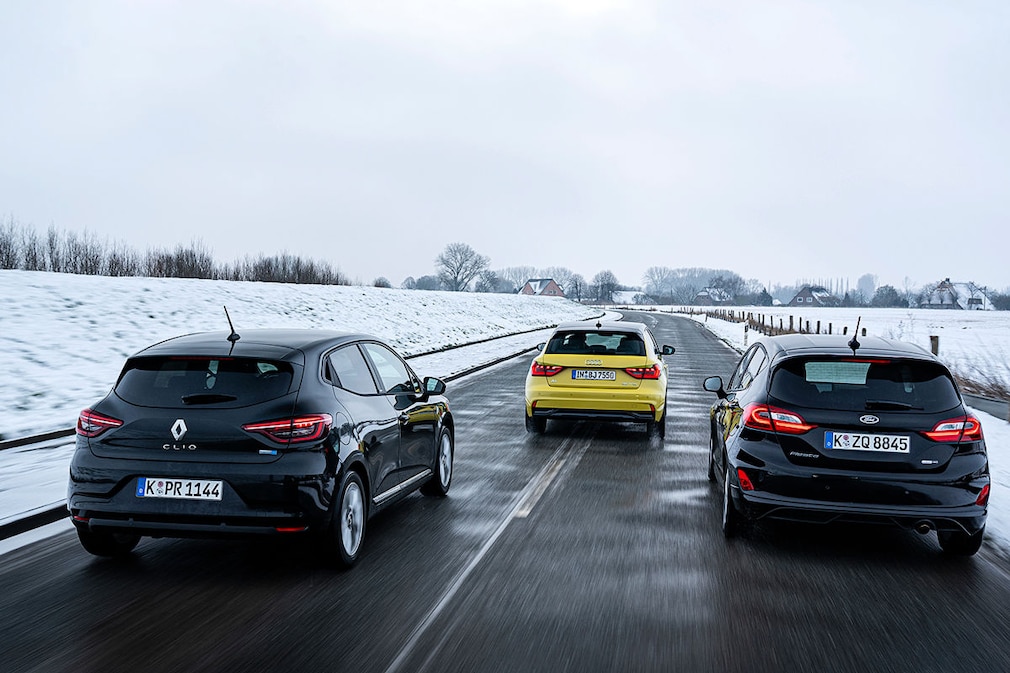 Renault Clio E-Tech 140 Hybrid Audi A1 35 TFSI Ford Fiesta EcoBoost 1.0 MHEV