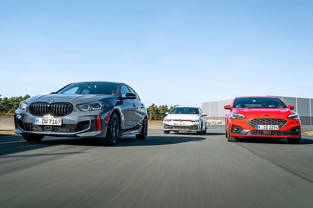 BMW 128ti VW Golf GTI Ford Focus ST
