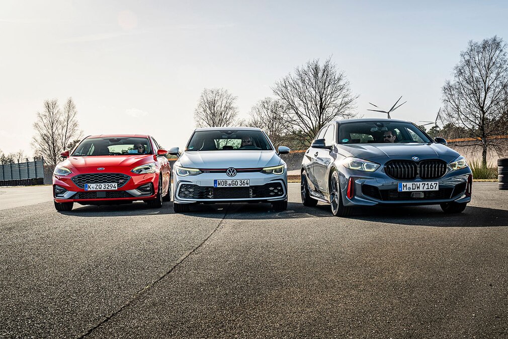 Ford Focus ST VW Golf GTI BMW 128ti