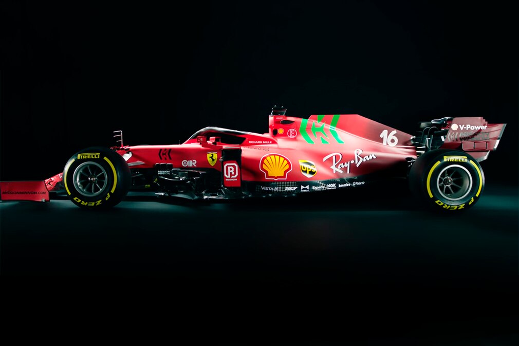 Neuer Ferrari mit grünen Akzenten
