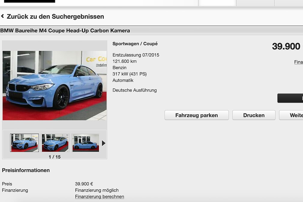 BMW M4 mit Totalschaden
