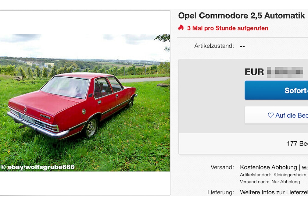Opel Commodore 2,5 Automatik H-Kennzeichen Opel Commodore 2,5 Automatik H-Kennzeichen