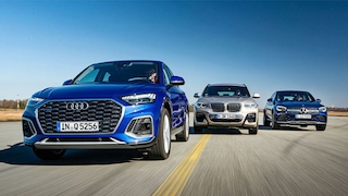 Audi Q5 Sportback 45 TFSI BMW X4 xDRIVE30i Mercedes GLC Coupé
