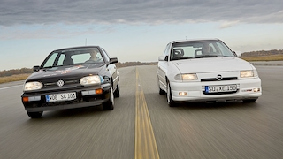 VW GOLF III VR6  OPEL ASTRA F 2.0 GSi 16V
