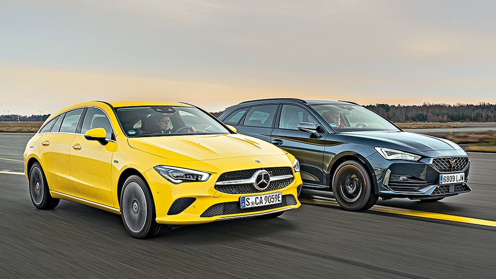 Mercedes CLA 250e Shooting Brake Cupra Leon Sportstourer 1.4 e-HYBRID