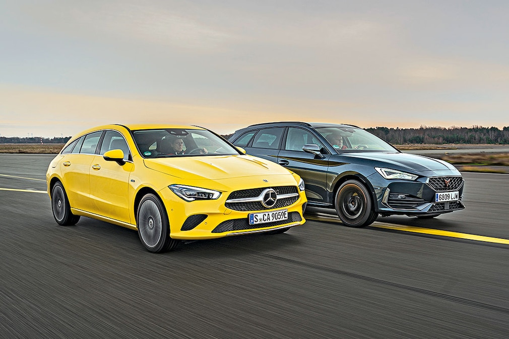 Mercedes CLA 250e Shooting Brake Cupra Leon Sportstourer 1.4 e-HYBRID