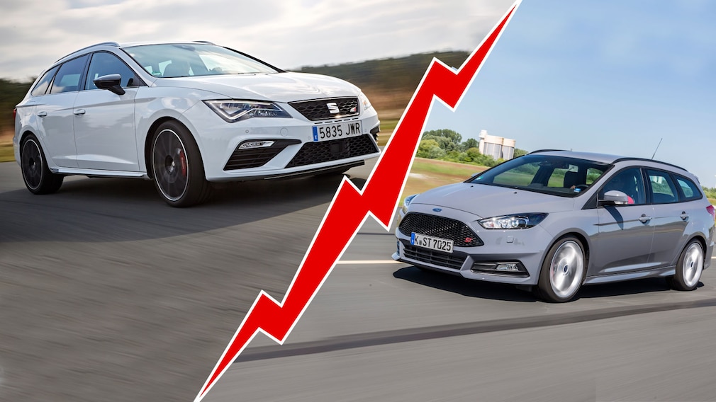 Gebrauchtwagen Battle Ford Focus Turnier ST Seat Leon ST Cupra