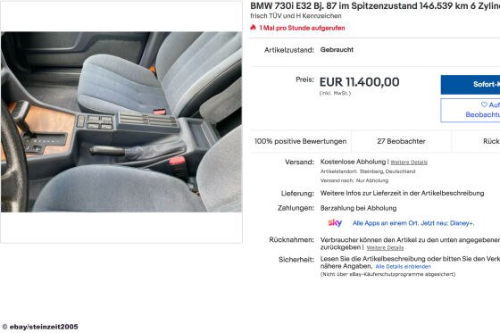 BMW 730i E32 BMW 730i E32