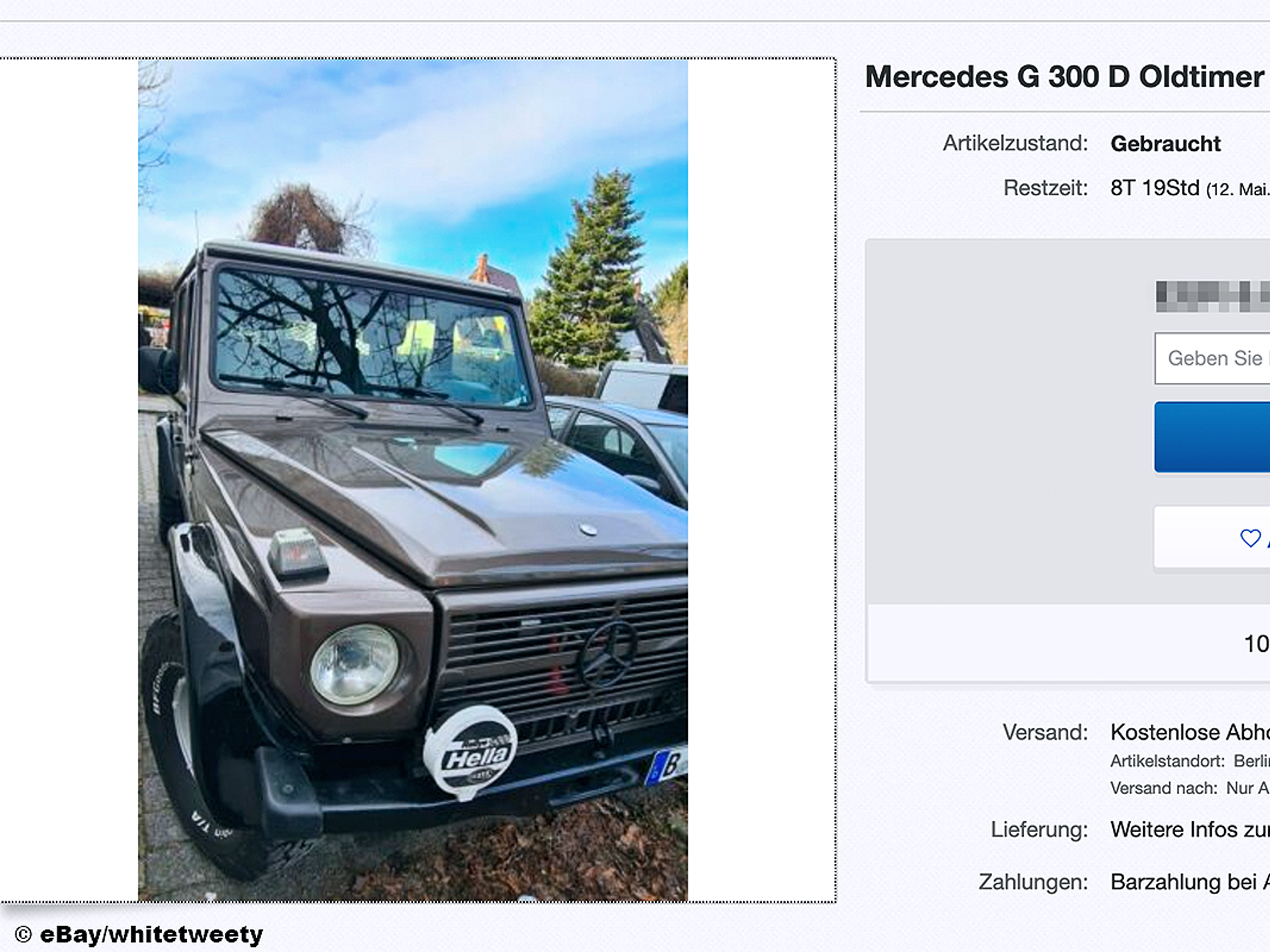 mercedes 300 gd w 460 diesel g klasse mit h zulassung bei ebay auto bild