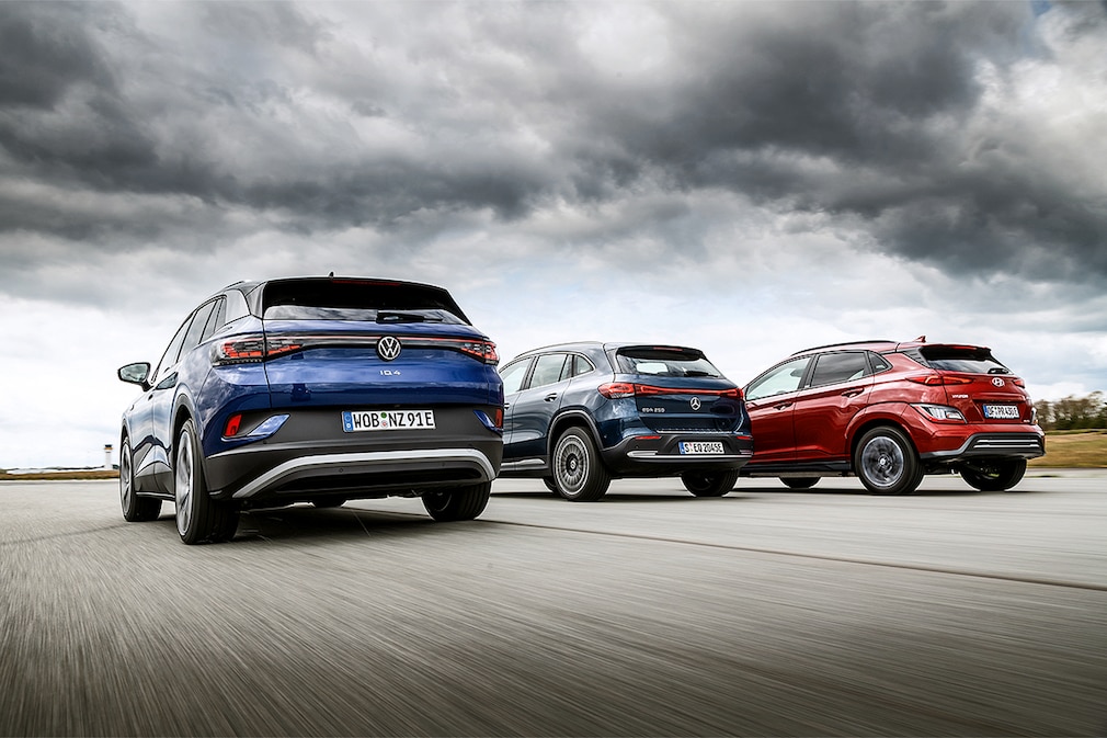 VW ID.4 Pro Performance Mercedes EQA 250 Hyundai Kona Elektro