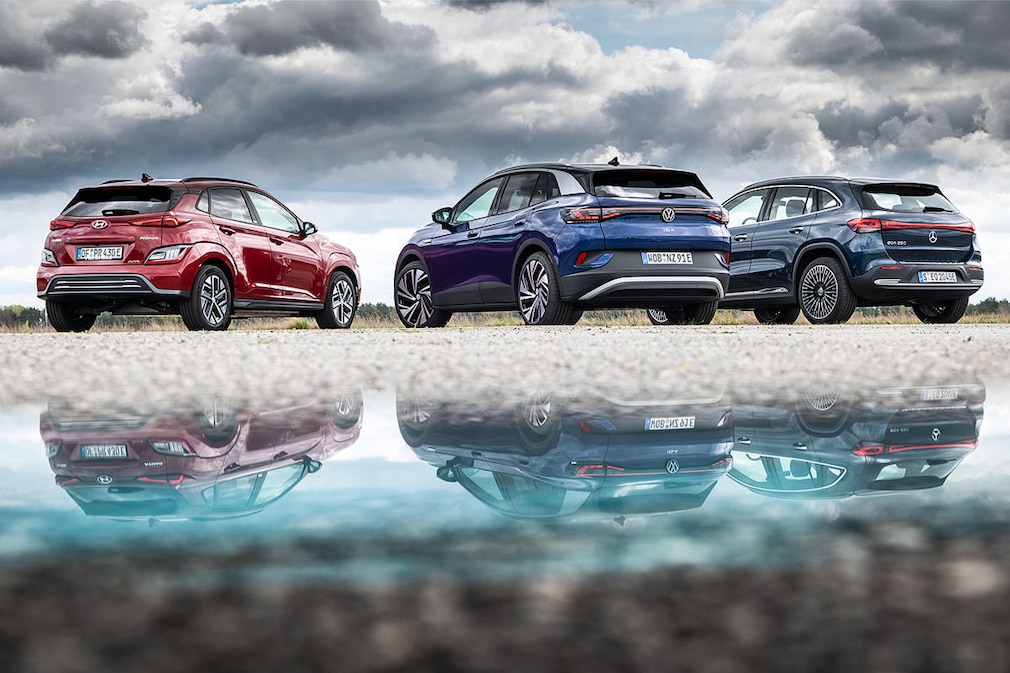 Hyundai Kona Elektro VW ID.4 Pro Performance Mercedes EQA 250