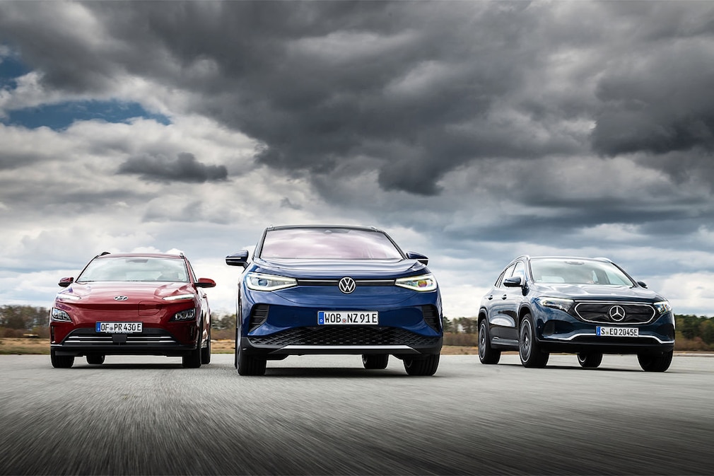 Hyundai Kona Elektro VW ID.4 Pro Performance Mercedes EQA 250