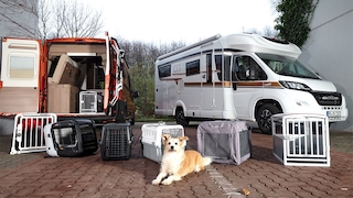 Mobile Transportbox - 4pets Eco 1 S 4pets Caree AniOne Top Door S AniOne Open Top AniOne Traveller+ S Hymer Schmidt Hundebox