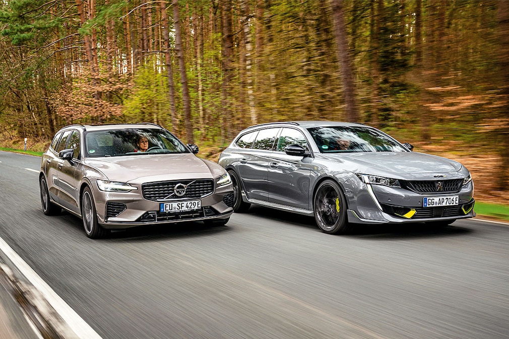 Volvo V60 T6 Recharge AWD Peugeot 508 SW PSE