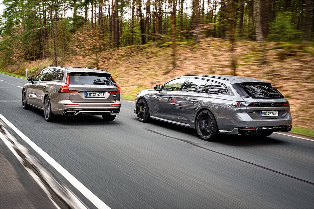 Volvo V60 T6 Recharge AWD Peugeot 508 SW PSE