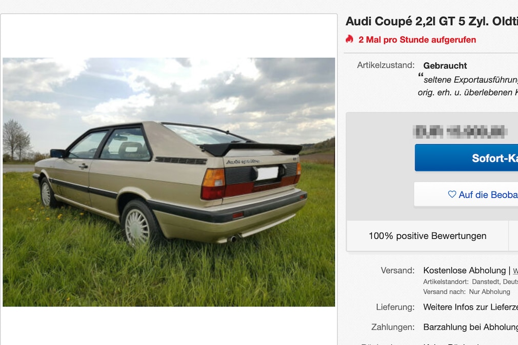 Ebay Audi Coupé 2,2l GT Ebay Audi Coupé 2,2l GT