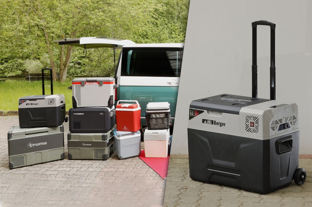 Elektro Kühlbox mit KFZ- & Netzkabel 22 Liter grau Auto Camping