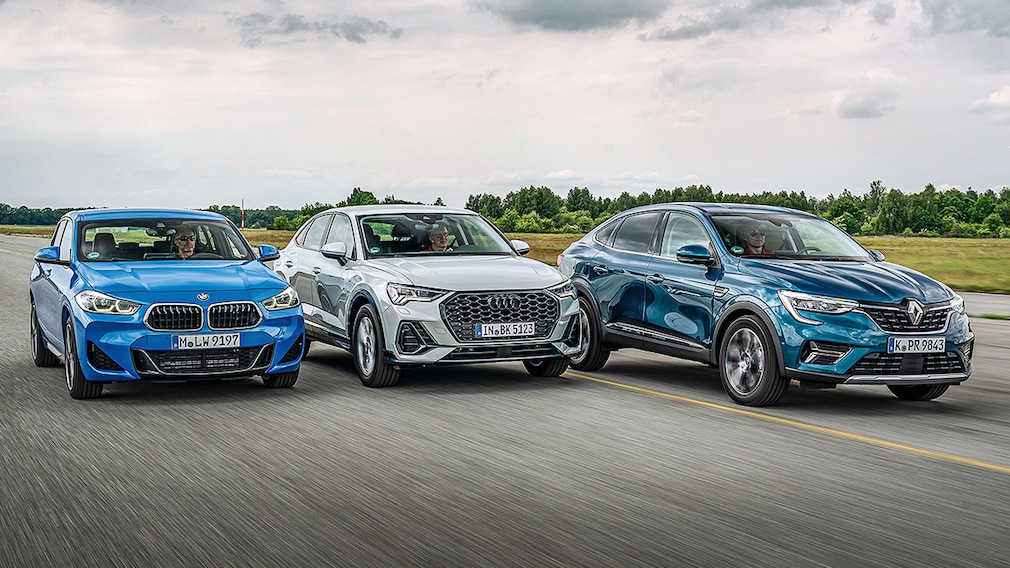 BMW X2 sDrive 18i Audi Q3 Sportback 35 TFSI Renault Arkana TCe 140 EDC BMW X2 sDrive 18i Audi Q3 Sportback 35 TFSI Renault Arkana TCe 140 EDC