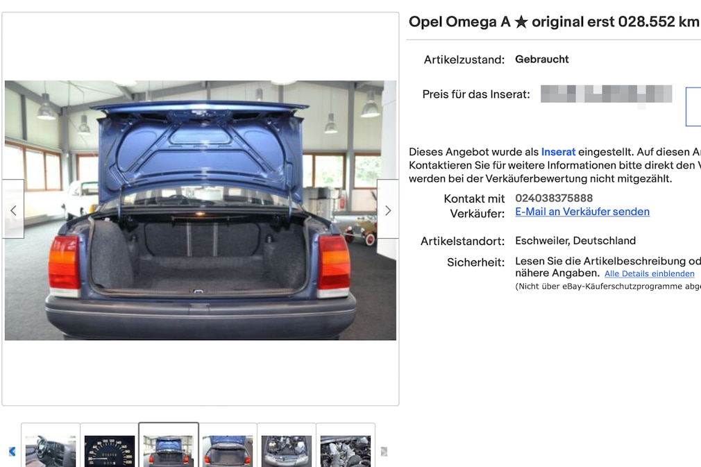 eBay Opel Omega A eBay Opel Omega A