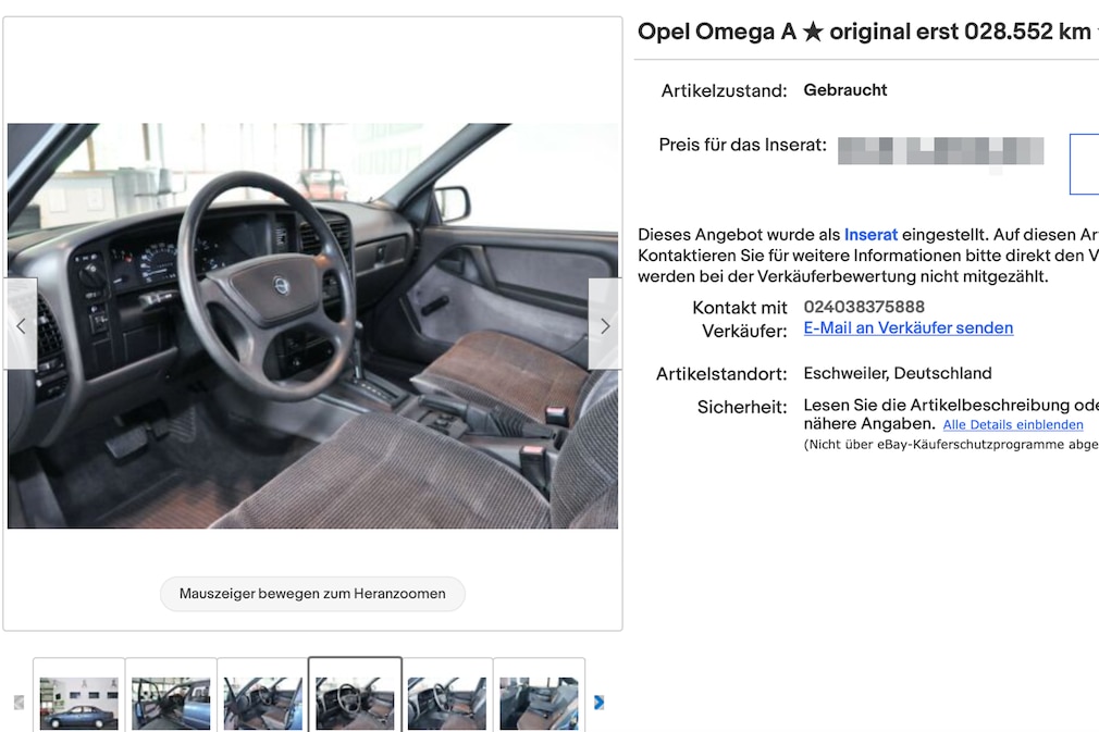 eBay Opel Omega A eBay Opel Omega A