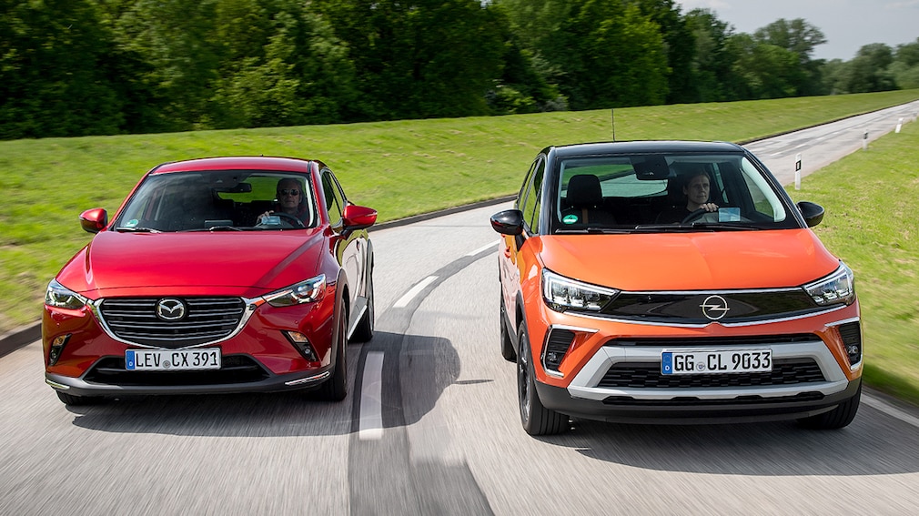 Mazda CX-3 Skyactiv-G 2.0 Opel Crossland 1.2 DI Turbo Mazda CX-3 Skyactiv-G 2.0 Opel Crossland 1.2 DI Turbo