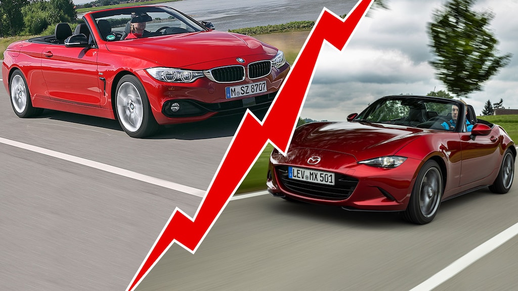 Gebrauchtwagen Battle BMW 420i Mazda MX5