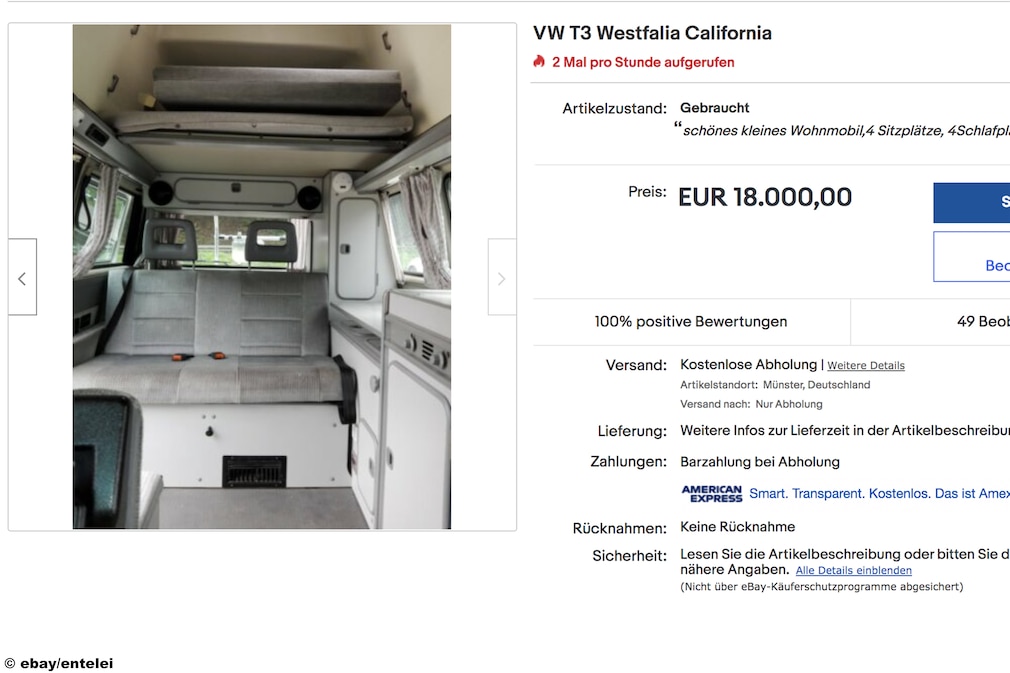 eBay VW T3 Westfalia California eBay VW T3 Westfalia California