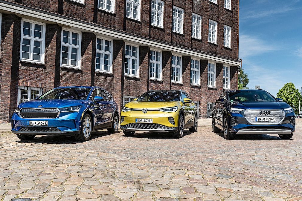 Audi Q4 e-tron 40   Skoda Enyaq iV 80    VW ID.4 Pro