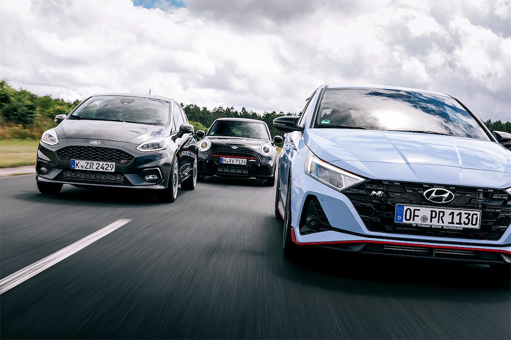 Ford Fiesta ST       Mini John Cooper Works      Hyundai i20 N